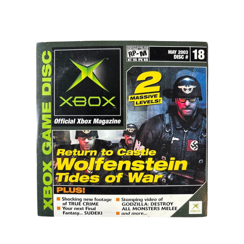 Official Xbox Magazine Demo Disc 18 (May 2003) Castle Wolfenstein clean y2k Vtg